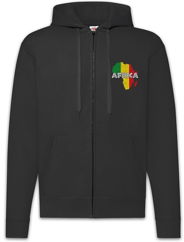 Rasta africa zipper hoodie - africa,