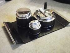 Original Design Bernadotte & Björn Aschenbecher Feuerzeug Zigarettenspender Set