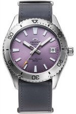 ORIENT Mako 40 MM Leder Lila RA-AC0Q07V Automatikuhr Herren Sub 200 Meter