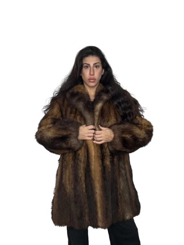 Vintage pelzmantel von opossum - vintage,