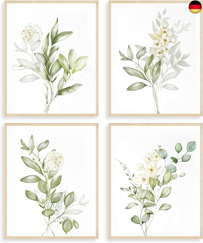 4er set botanische - set, aquarell