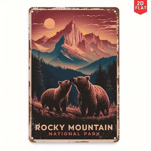 Blechschild rocky mountain - blechschild,
