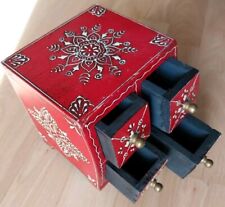 Orientalische Schmuck Schatulle, Kommode mit schöner Bemalung 