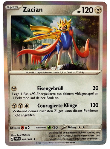 Pokemon karte zacian holo - pokemon,