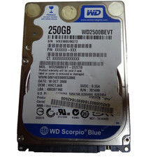 250GB SATA HDD WESTERN DIGITAL