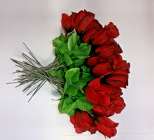 100  x Kunstblumen Rote Rose -