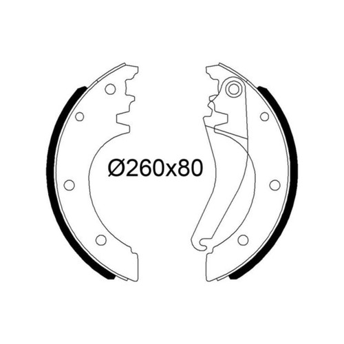 Valeo bremsbacken satz - bremsbacken, 260mm