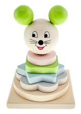 Holzspielzeug Stapelturm Maus