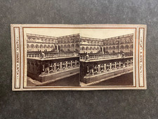 Italien NAPOLI NEAPEL S. Martino Fotografie R. RIVE Stereo Vintage Albumin c1860