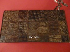Handtasche clutch kroko - clutch, mit