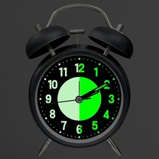 Doppel Glockenwecker 4 Zoll mit Nachtlicht Lauter Alarm Wecker Retro kein Ticken