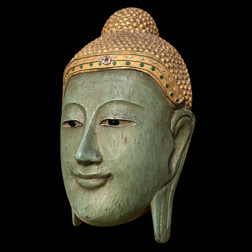 Alte buddha wandmaske - buddha,
