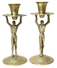 2 figürliche Kerzenleuchter