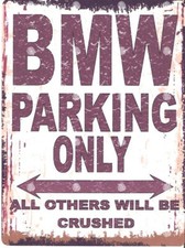 Bmw metall parkschild retro - bmw,
