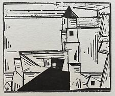 Lyonel Feininger, "Gelbe Dorfkirche 3", Holzschnitt, Griffelkunst