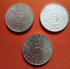 5 DM Münzen ++ 3 Stück ++
