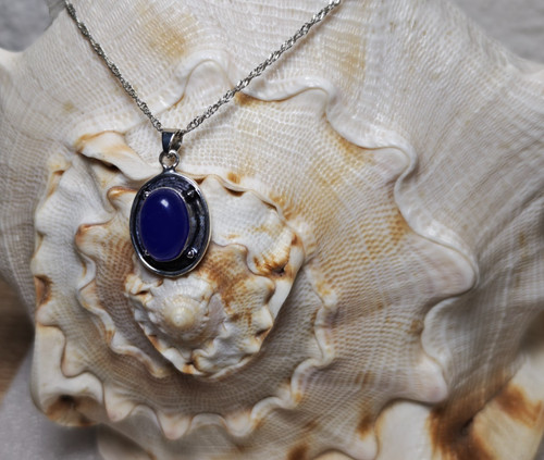 Anhänger blau onyx edelstein - blau,
