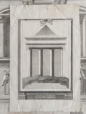 Kupferstich 18. Jh. Grabmal