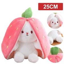 Hasen Verstecken Gefülltes Plüsch-Kaninchen mit Erdbeere Spielzeug Hasenpuppe