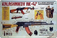 Blechschild Kalashnikov AK-47
