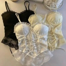 Damen Sexy Spitze Tank Bustier
