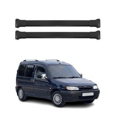 Dachträger Grundtäger für Citroen Berlingo 1996-2008 75kg Alu Schwarz 2 tlg