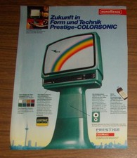 Seltene Werbung NORDMENDE PRESTIGE COLORSONIC Farbfernseher 1978