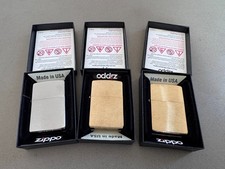 Zippo Set - 3 Stück - Silber