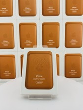 Original Apple Leder Leather Wallet (2nd Gen.) MM0Q3ZM/A Golden Brown Gold Braun