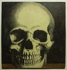 Deko HDF - Skelett Kopf Schädel Anatomie Grab