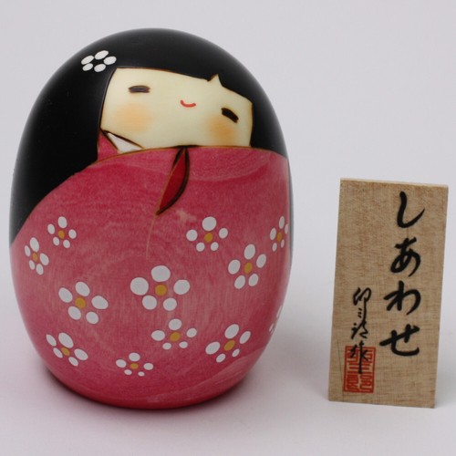 Kokeshi shiawase pink - kokeshi,
