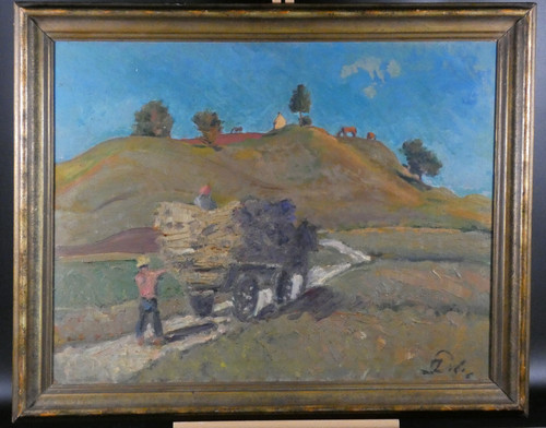 ölgemälde paul erbe heuernte - erbe,