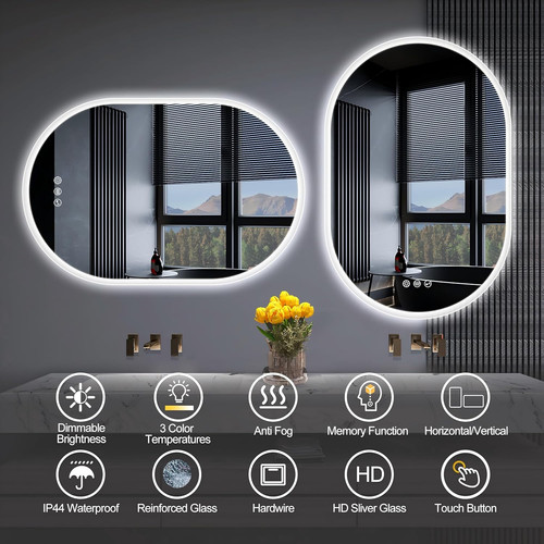 Badspiegel mit led beleuchtung - mit,