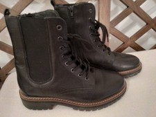 Lederstiefelette Gr 40 schwarz