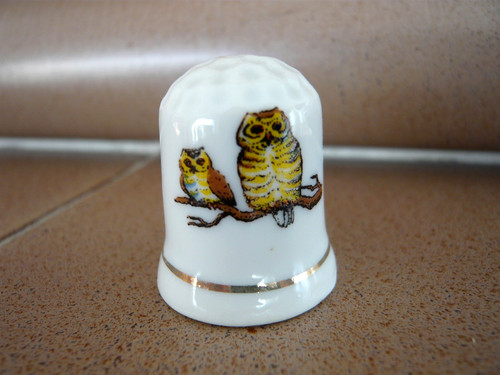 Fingerhut porzellan goldrand - porzellan,