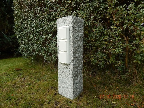 Gartensteckdose granit stele - granit,