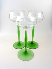 3 Jugendstil Art Nouveau Stengelgläser Weinglas Peter Behrens Stil/Form um 1900