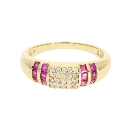Rubin ring mit - mit, diamanten