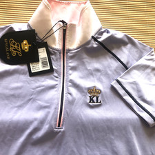 Damen Turniershirt Turnierbluse KINGSLAND blau weiß L 40 NEU %%% UVP50€