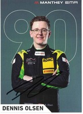 Autogramm, Dennis Olsen – Manthey EMA - Porsche 911 GT3 R - DTM