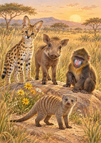 Safari tiere poster - tiere,