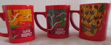 3 Nescafe Tassen, rot ,verschiedene Motive