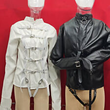 BDSM Verstellbare Asyl Zwangsjacke Gerade Jacke Kostüm Körper Harness Armbinder