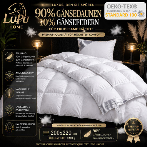 Daunendecke 200x220 - , 90%