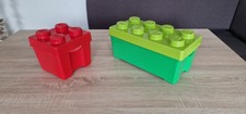 Lego 2 x Aufbewahrungsbox Rot und Grün