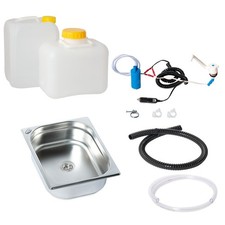 12V Camping Spüle Technik Set Waschbecken Bausatz Spülbecken Wohnmobil T4 T5 T6N