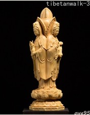 8in Wood Carving Three Sided