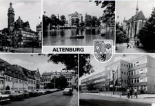 13-662 Ansichtskarte Altenburg Schloßkirche Rathaus Residenzstadt Thüringen DDR