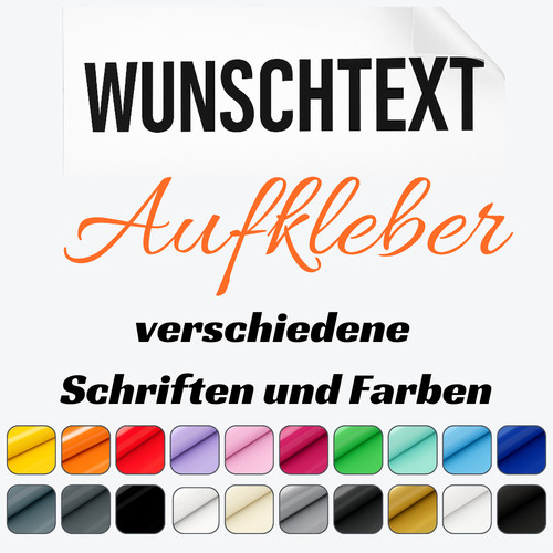 Wunschtext aufkleber 100cm - aufkleber,