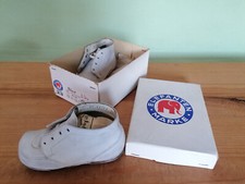Baby Schuhe, Elefanten, Gr. 22, weiß, 60er Jahre, true vintage, true love